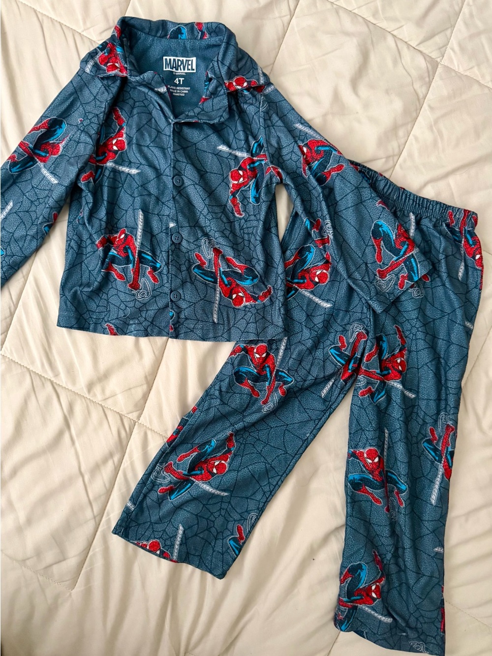 Marvel Kids Spider-Man Dk Grey Pajama Set